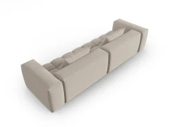 - Sofá modular "Lorella" 5 lugares em tecido estrutural areia - 290x85x70cm^CXL by Christian Lacroix New