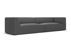 - Sofá "Charles" 4 lugares em veludo cinza escuro - 302x93x69cm^CXL by Christian Lacroix New