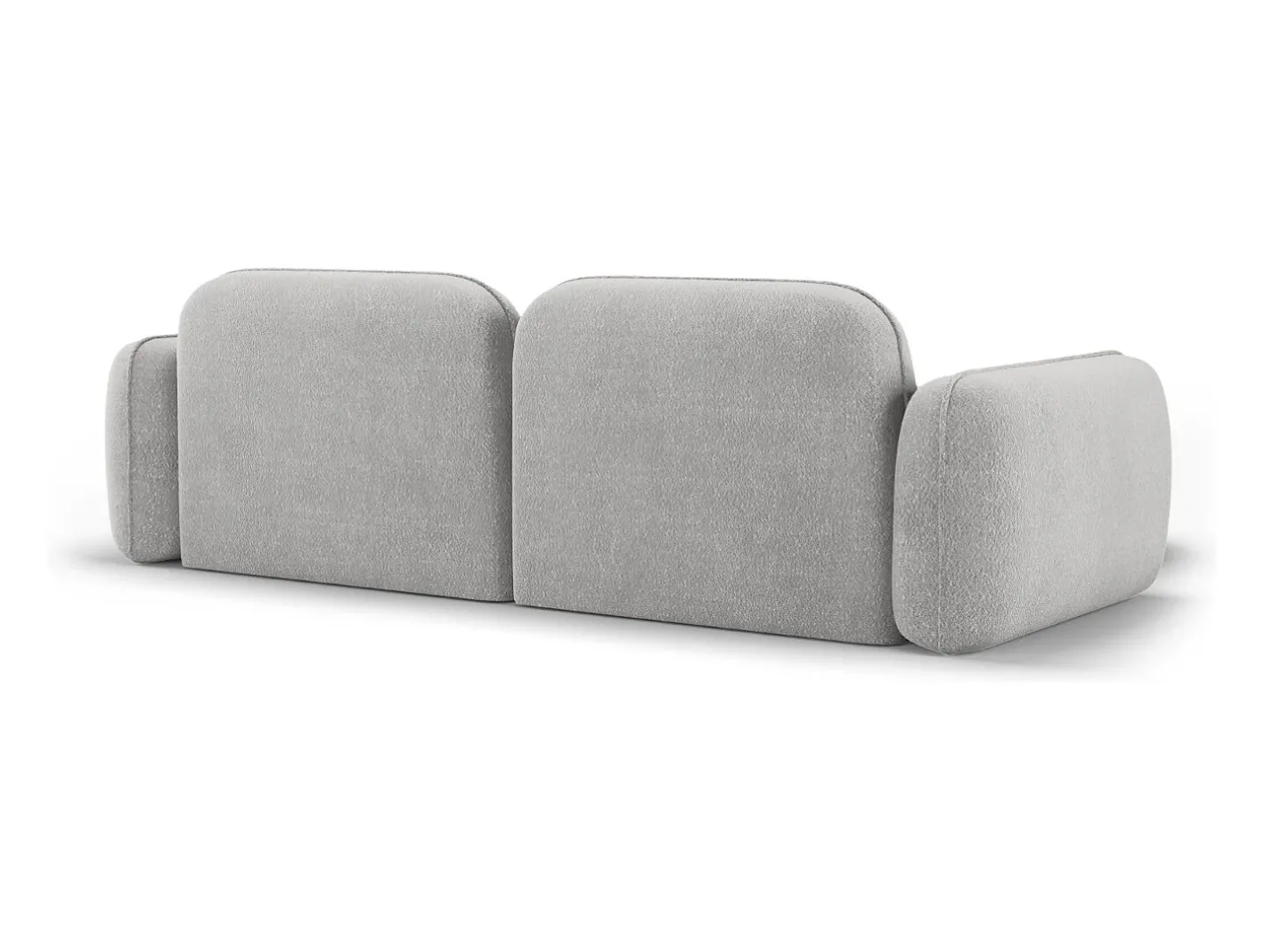 - Sofá modular de canto esquerdo "Lucien" 3 lugares em veludo cinza claro - 230x165x70cm*CXL by Christian Lacroix Outlet