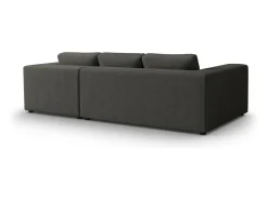 - Sofá de canto direito "Tendance" 5 lugares em veludo cotelê cinza escuro - 282x174x72cm^CXL by Christian Lacroix Discount