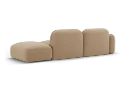 CXL by Christian Lacroix Sofá*- Sofá modular direito "Lucien" 3 lugares em veludo areia - 295x90x70cm Camel