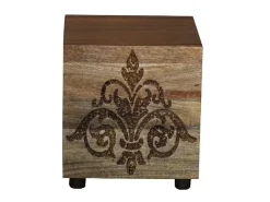 Damask | Mesa de apoio com 1 porta em castanho*Loft24 Best