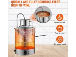 Best Destilador de Álcool SucceBuy Destilador de Água sem Gás e Álcool de 34 L com Barril Thumper e Bomba de Água Acessório Vinho E Bar