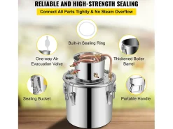 Destilador de Álcool SucceBuy 12.5 L, Kit Moonshine Still, Destilaria de Whisky com Bomba d'Água* Hot