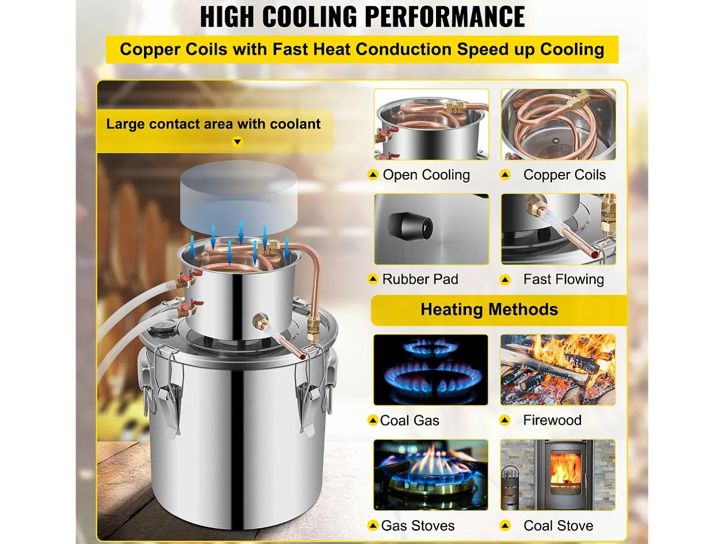 Destilador de Álcool SucceBuy 12.5 L, Kit Moonshine Still, Destilaria de Whisky com Bomba d'Água* Hot