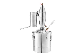 New Destilador de Álcool SucceBuy Alambique 30 L Inox Kit de Fabricação Caseira, Destilador de Moonshine em Aço Inoxidável, Kit de Cerveja Artesanal Caseira Acessório Vinho E Bar