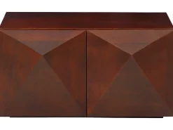 Diamond | Mesa de centro com 2 portas em madeira de manga castanha*Loft24 Outlet