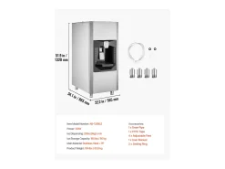 Acessório Vinho E Bar*Dispensador de Cubos de Gelo SucceBuy, 9 kg/min, Dispensador Automático com Triturador, Pés com Altura Ajustável, para Máquina de Gelo de Escritório Multicor