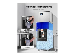 Acessório Vinho E Bar*Dispensador de Cubos de Gelo SucceBuy, 9 kg/min, Dispensador Automático com Triturador, Pés com Altura Ajustável, para Máquina de Gelo de Escritório Multicor