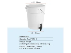 Distribuidor de Bebidas SucceBuy Dispensador de Bebidas em Plástico para Festas de 19 L com Torneira^ Discount