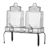 Distribuidor de Bebidas SucceBuy, Grande Capacidade de 5,5 L, 2 Unidades, Fonte de Água em Vidro, Distribuição de Água, Sumo, Limonada, Chá Gelado, para Café^ Best