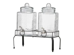 Distribuidor de Bebidas SucceBuy, Grande Capacidade de 5,5 L, 2 Unidades, Fonte de Água em Vidro, Distribuição de Água, Sumo, Limonada, Chá Gelado, para Café^ Best