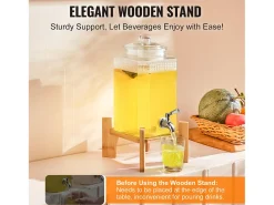 Acessório Vinho E Bar*Distribuidor de Bebidas SucceBuy Dispensador de Bebidas em Vidro para Festas de 5,5 L com Suporte
