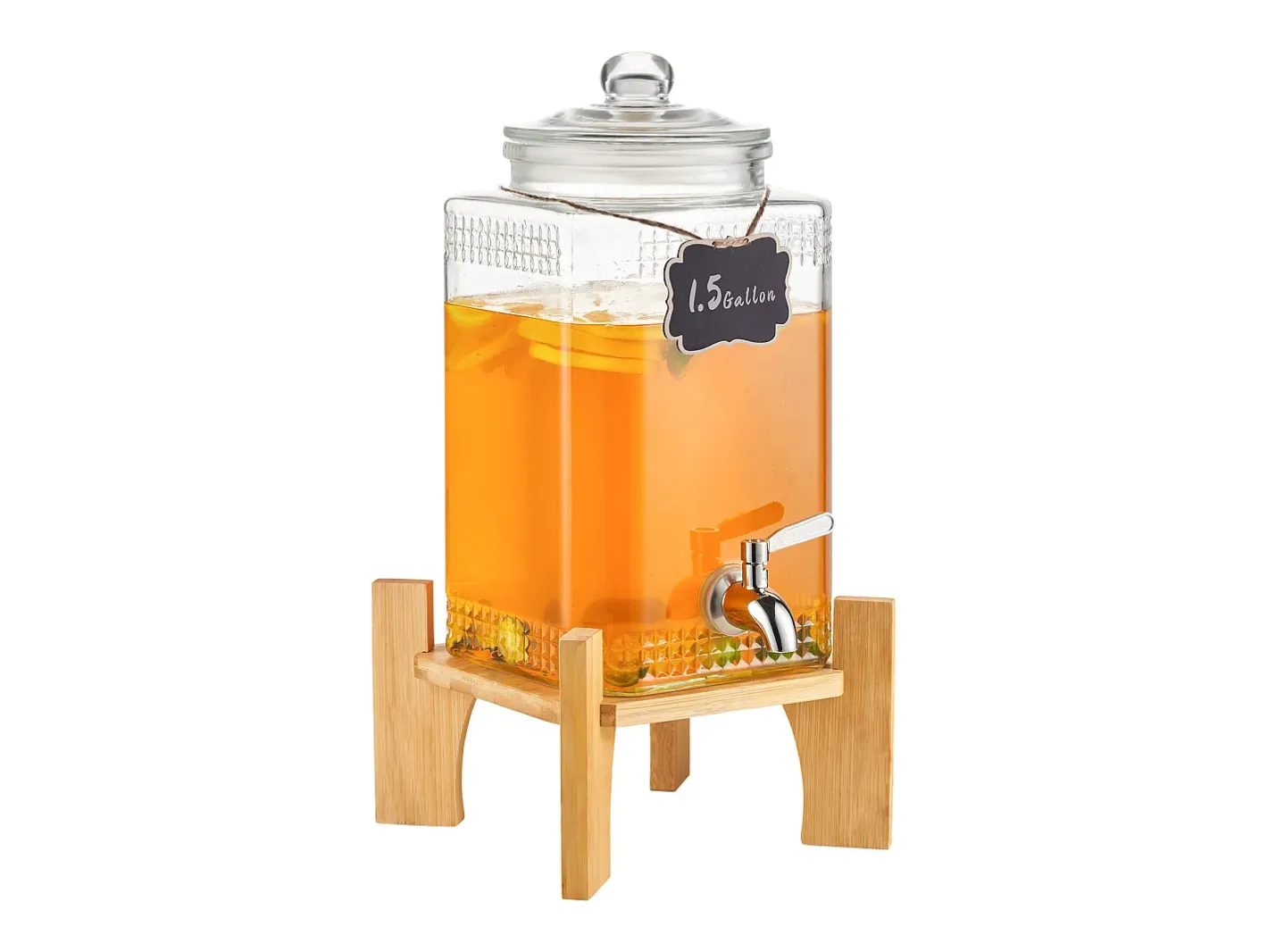 Acessório Vinho E Bar*Distribuidor de Bebidas SucceBuy Dispensador de Bebidas em Vidro para Festas de 5,5 L com Suporte