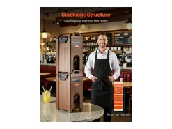 Discount Distribuidor de Bebidas SucceBuy Isotérmico 19 L, Fonte de Água Quente e Fria Não Elétrica com Torneira and Alça, Recipiente Isotérmico Acessório Vinho E Bar