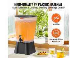 Distribuidor de Bebidas SucceBuy, Grande Capacidade de 19 L, Fonte de Água em Plástico, Distribuição de Água, Sumos, Limonada, Chá Gelado, para Café* Best