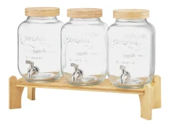 Distribuidor de Bebidas SucceBuy, Capacidade de 3,8 L, 3 Unidades, Fonte de Água em Vidro, Distribuição de Água, Sumo, Limonada, Chá Gelado, para Café^ Sale