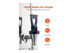 Distribuidor de Bebidas SucceBuy, 12 L, Fonte de Água Quente e Fria em Aço Inoxidável, Distribuição de Chá, para Café^ Clearance