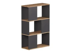Vicco Prateleira*Divisória de ambiente carvalho antracite/goldkraft 60x24x94 eneos Cinza antracite