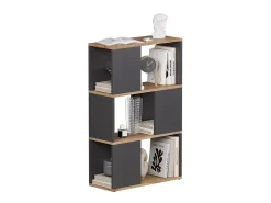 Vicco Prateleira*Divisória de ambiente carvalho antracite/goldkraft 60x24x94 eneos Cinza antracite