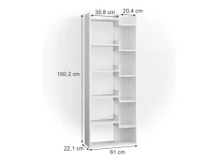 Vicco Prateleira*Divisória de sala 61x22.1x160.2 fico Branco