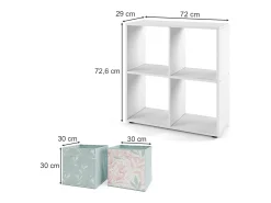 Vicco Prateleira*Divisória de sala 72.6x29x72 tetra Branco