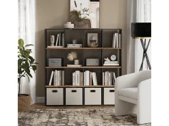 Vicco Prateleira*Divisória de sala carvalho antracite/goldkraft 142.4x29x143 karree Cinza antracite