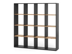 Vicco Prateleira*Divisória de sala carvalho antracite/goldkraft 142.4x29x143 karree Cinza antracite