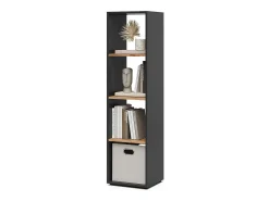 Vicco Prateleira*Divisória de sala carvalho antracite/goldkraft 36.8x33.8x144.9 ludus Cinza antracite