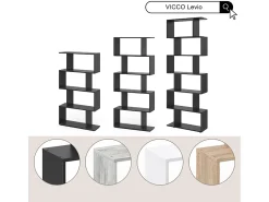 Vicco Prateleira*Divisória de sala 70x23.8x164.1 levio Preto