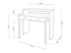 duehome Consola*Escritorio consola Zira Cinzento