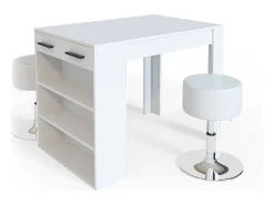 Vicco Móvel De Bar*Esstisch-Set 67x100x77.5 repose Branco