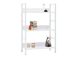 Biblioteca*Estante 3 prateleiras derivados de madeira PT328866 Branco