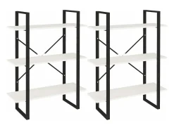 vidaxl Vitrina*Estante alta 80x30x210 cm madeira de pinho maciça branco Castanho