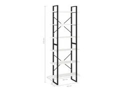 vidaxl Vitrina*Estante alta 80x30x210 cm madeira de pinho maciça branco Castanho
