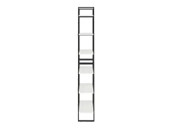 vidaxl Vitrina*Estante alta 80x30x210 cm madeira de pinho maciça branco Castanho