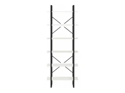 vidaxl Vitrina*Estante alta 80x30x210 cm madeira de pinho maciça branco Castanho