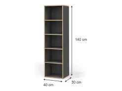 Vicco Prateleira*Estante antracite 40x30x140 tetrix Cinza antracite