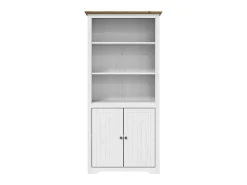 Biblioteca*Estante BODO 82x40x173 cm madeira pinho maciça branco/ PT652511 Castanho