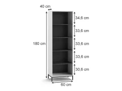 Vicco Prateleira*Estante 60x40x180 eliza Branco