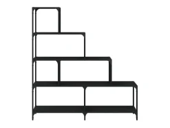 Biblioteca*Estante c/ 4 degraus 139x33,5x149 cm derivados madeira PT824202 Preto