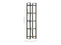Best Estante c/ 5 prateleiras 40x30x180 cm madeira recuperada maciça PT668602 Biblioteca