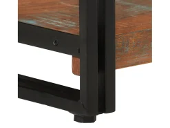 vidaxl Vitrina*Estante c/ 3 prateleiras 77x30x80cm madeira recup. maciça/ferro Multicor
