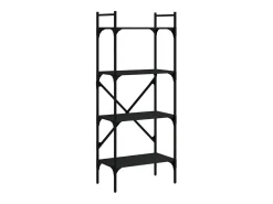 Biblioteca*Estante c/ 4 prateleiras 56x31,5x138,5 cm deriv. madeira PT560661 Preto
