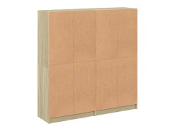 vidaxl Vitrina*Estante c/ portas 136x37x142 cm deriv. madeira carvalho sonoma Natural claro