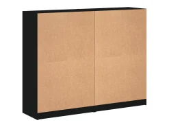 vidaxl Vitrina*Estante c/ portas 136x37x109 cm derivados de madeira Preto