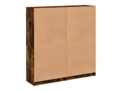 vidaxl Vitrina*Estante c/ portas 136x37x142 cm deriv. madeira carvalho fumado Natural claro