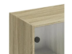 vidaxl Vitrina*Estante c/ portas 136x37x142 cm deriv. madeira carvalho sonoma Natural claro