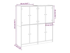 vidaxl Vitrina*Estante c/ portas 136x37x142 cm deriv. madeira carvalho sonoma Natural claro