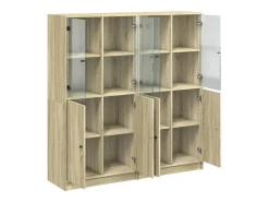vidaxl Vitrina*Estante c/ portas 136x37x142 cm deriv. madeira carvalho sonoma Natural claro